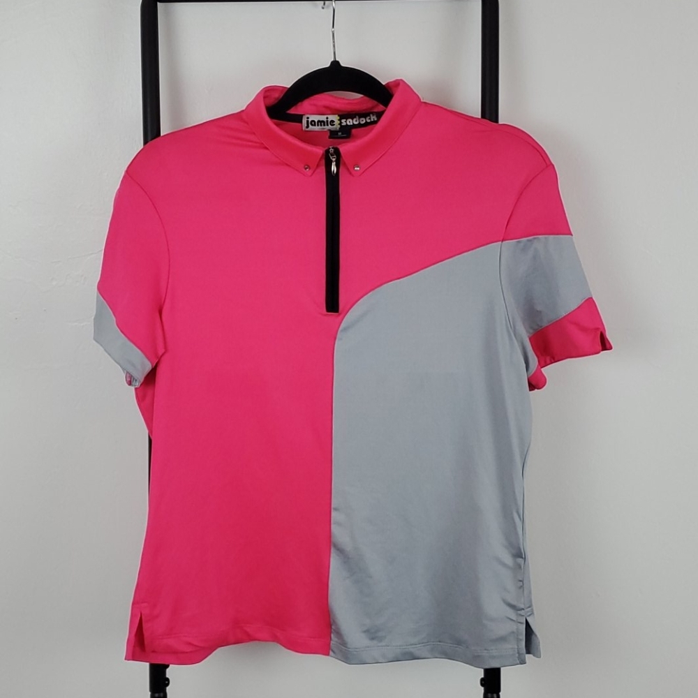 Jamie Sadock athletic top polo women size M